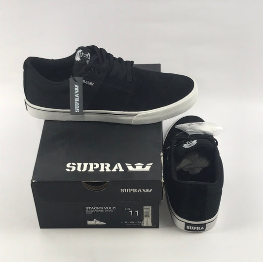 Supra Stacks Vulc Black/White-White US Mens Size 11.0 Shoes