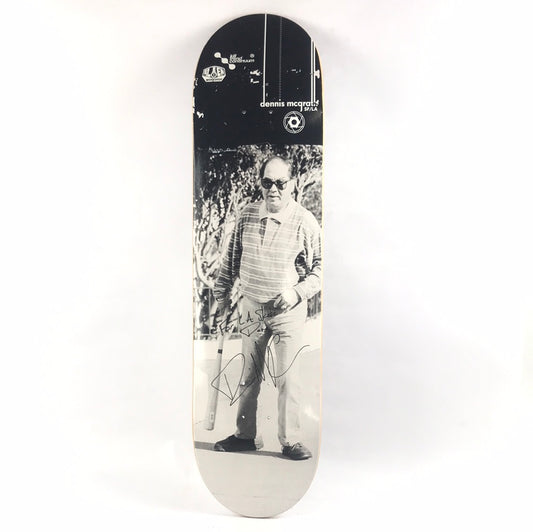 Alien Workshop Dennis McGrath Signed Black/White Photo 8.1" Skateboard Deck