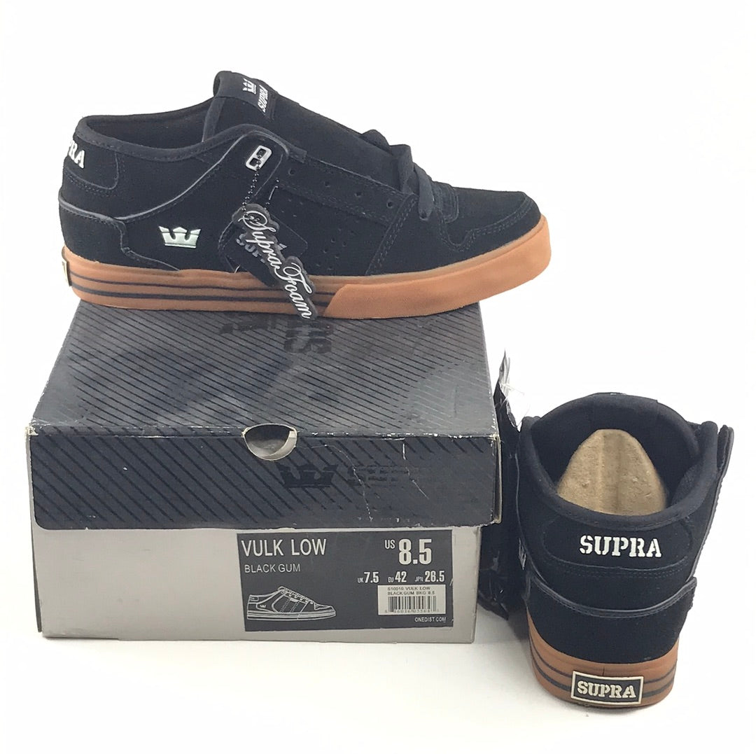 Supra Vulk Low Black Gum US Mens Size 8.5