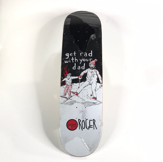 Roger Team Rad Dad Black 8.0 Skateboard Deck