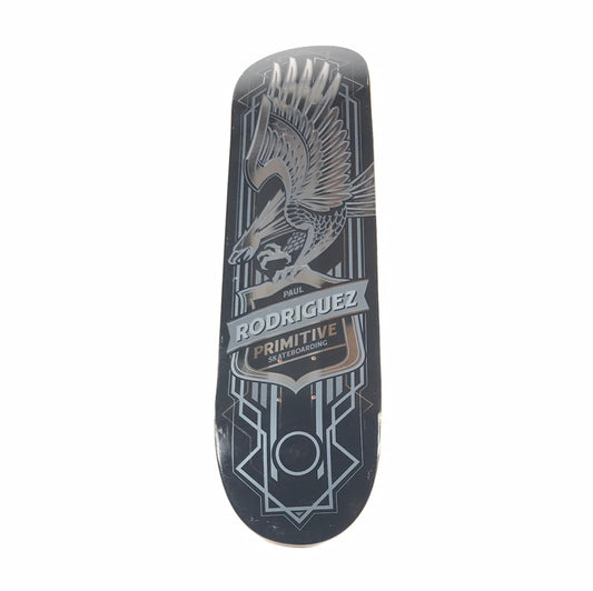 Primitive Paul Rodriguez Eagle Silver Foil Black 8.0 Skateboard Deck