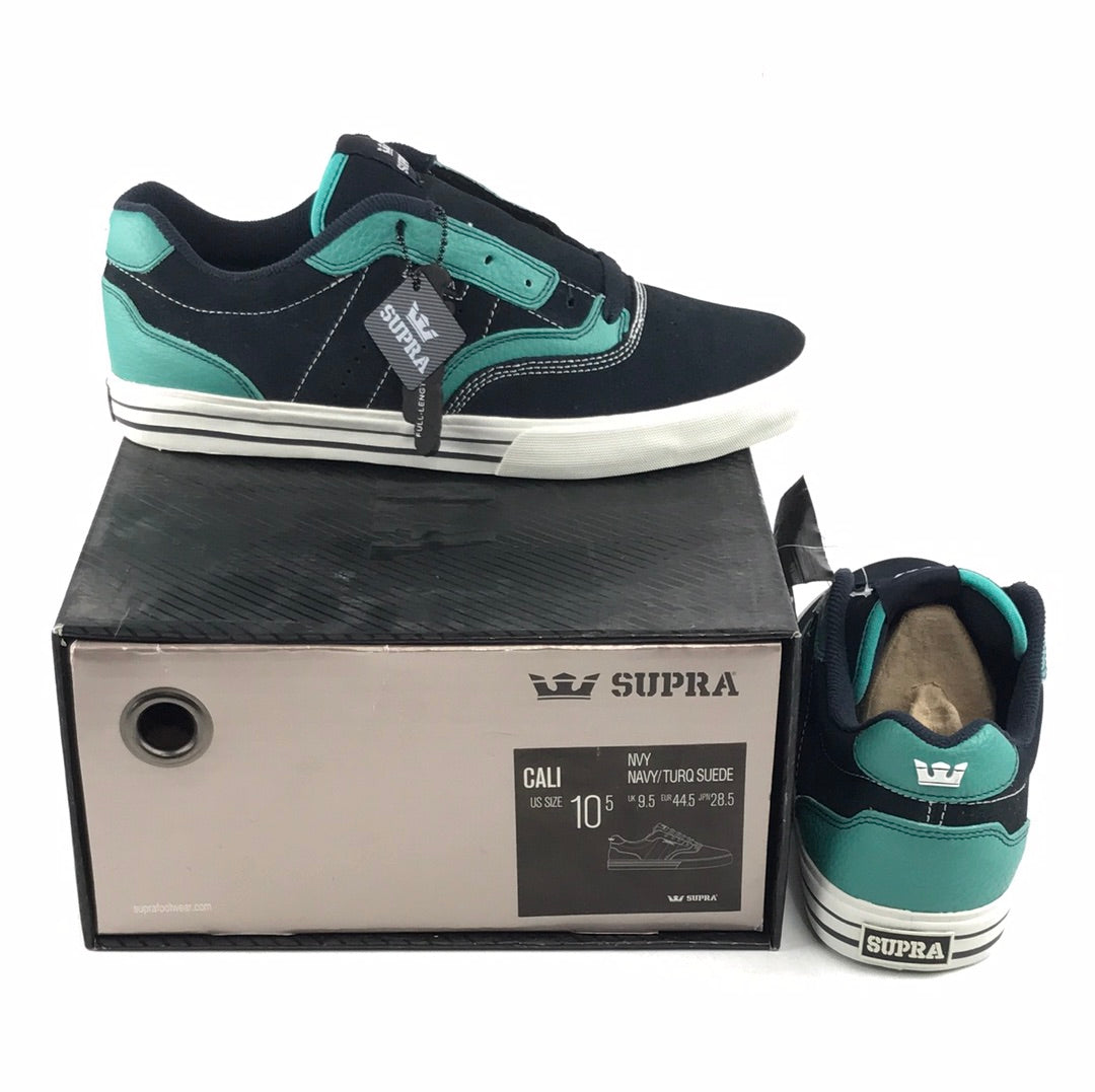 Supra Cali Navy TURQ Suede US Mens Size 10.5