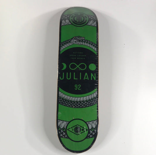 Element Julian Davidson Actions Speak Louder Than Words Black/Green 8.0 Skateboard Deck