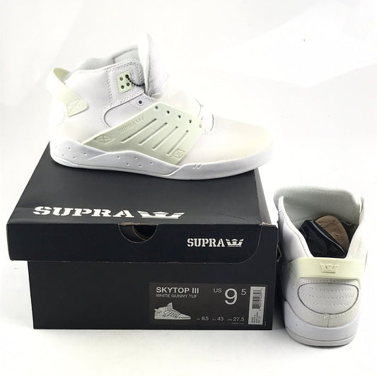 Supra Skytop III White Gunny Tuf  US Mens Size 9.5