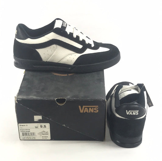 Vans Greco 2 BLACK/WHITE U.S. Mens Size 9.5 4402476095
