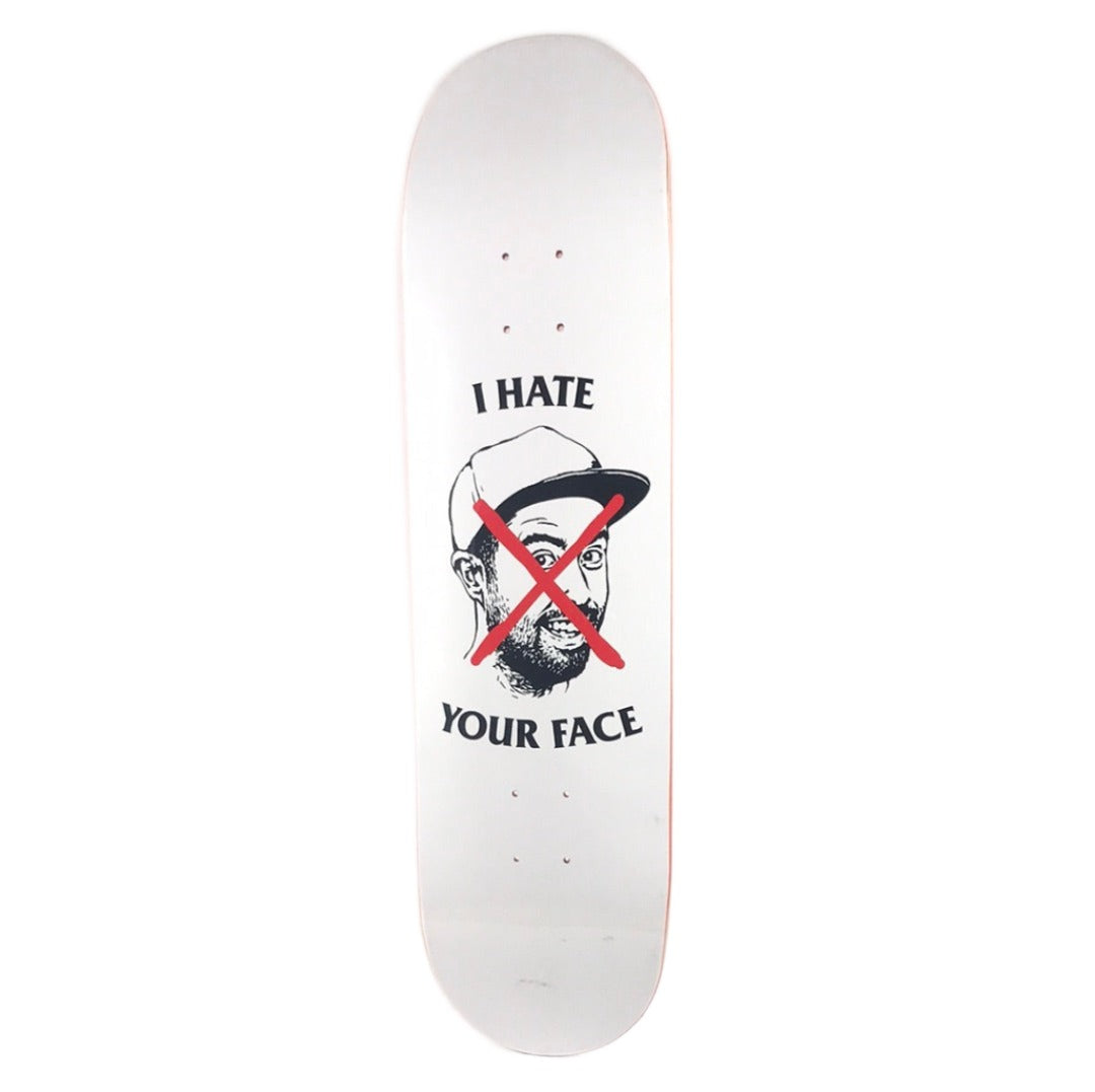 Skate Mental Eric Koston I Hate Your Face White 8.25" Skateboard Deck