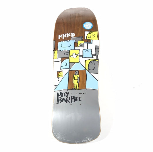Krooked Ray Barbee Trifecta Wood Grain/Grey 9.5'' Skateboard Deck
