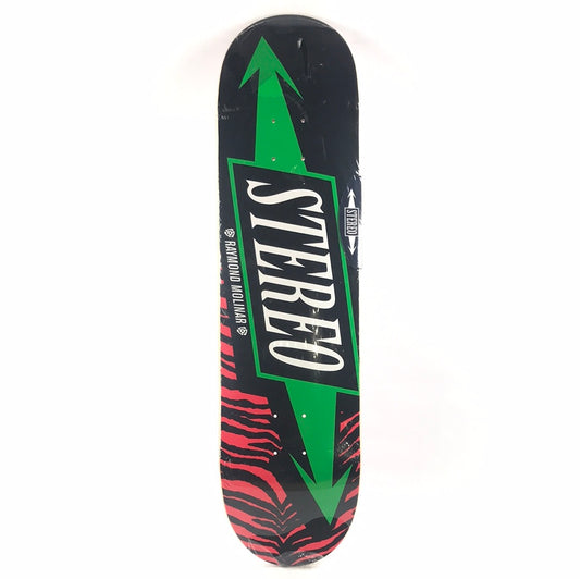 Stereo Raymond Molinar Red Stripes Red/Black/Green 8.125" Skateboard Deck