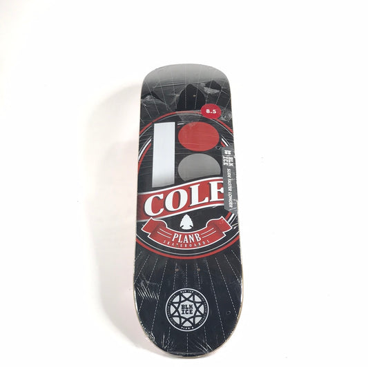 Plan B Cole Black Ice Black 8.5 Skateboard deck