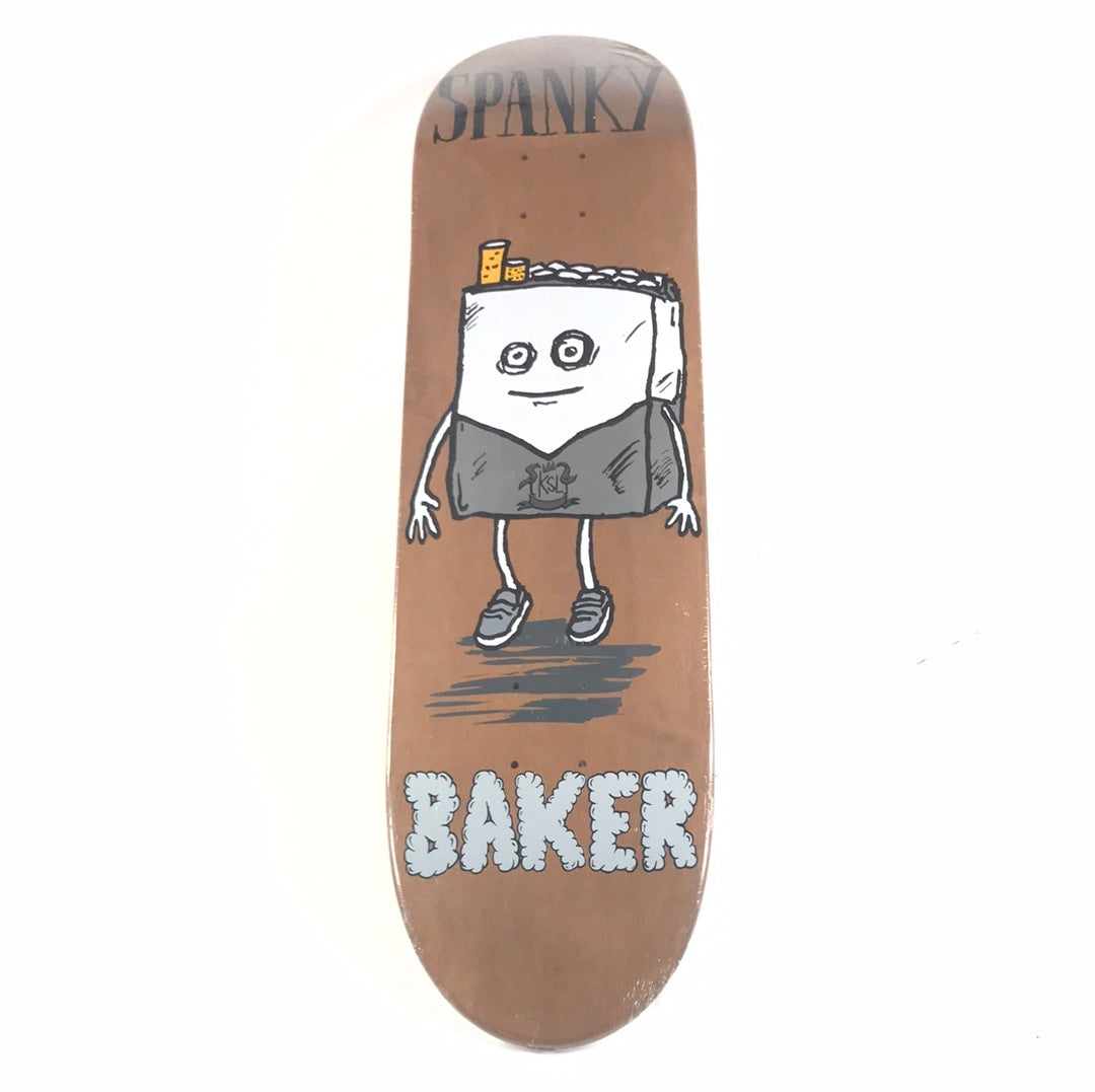 Baker Kevin Spanky Long Cartoon Cigarette Man Brown 8" Skateboard Deck