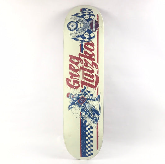 Darkstar Greg Lutzka Harley Davidson White/Red/Blue 8.125" Skateboard Deck