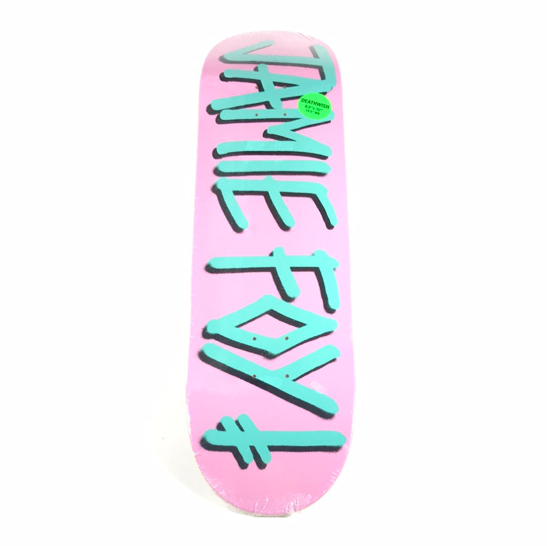 Deathwish Jamie foy Spray Paint Pink 8.5 Skateboard deck