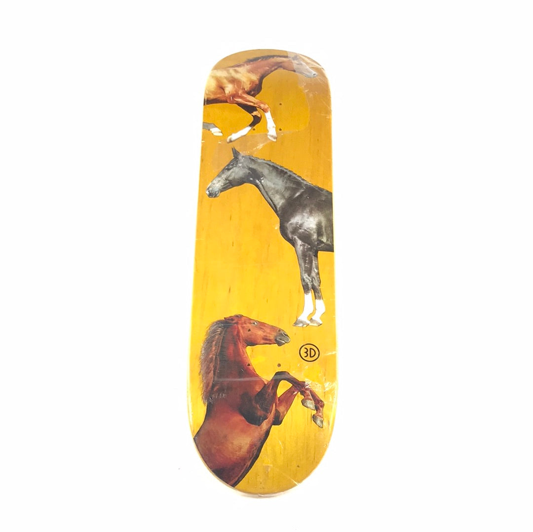3D Skateboards - Horses Yellow Stain - Skateboard deck 8.0"