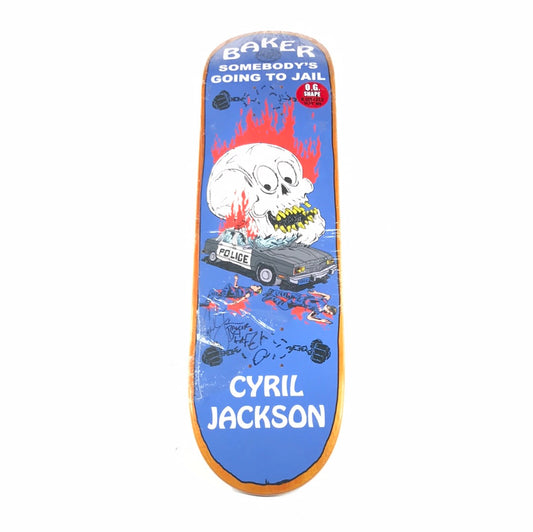 Baker Cyril Jackson Somebody's Going To Jail Blue 8.125 Signed Skateboard Deck