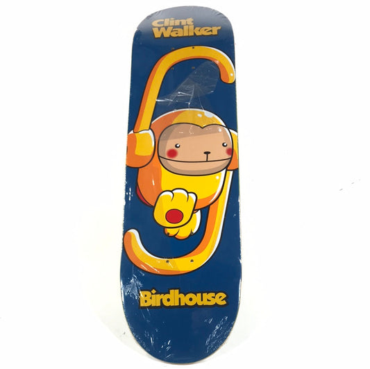 Birdhouse Clint Walker Toy Monkey Blue/Yellow 8.25'' Skateboard Deck