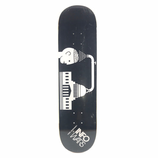 Alien Workshop x Info Wars BrainWash Black/White 8.25'' Skateboard Deck