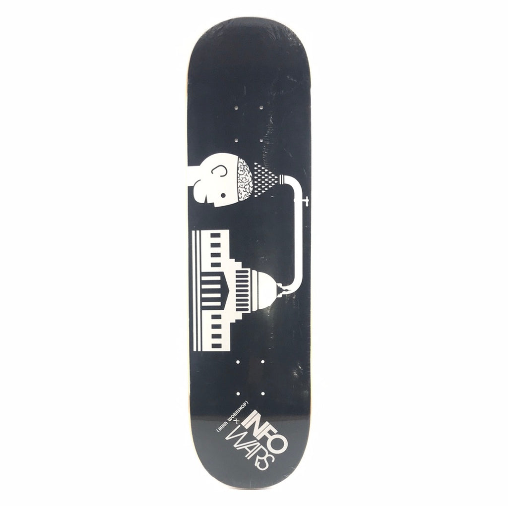 Alien Workshop x Info Wars BrainWash Black/White 8.25'' Skateboard Dec –  western-skate-co