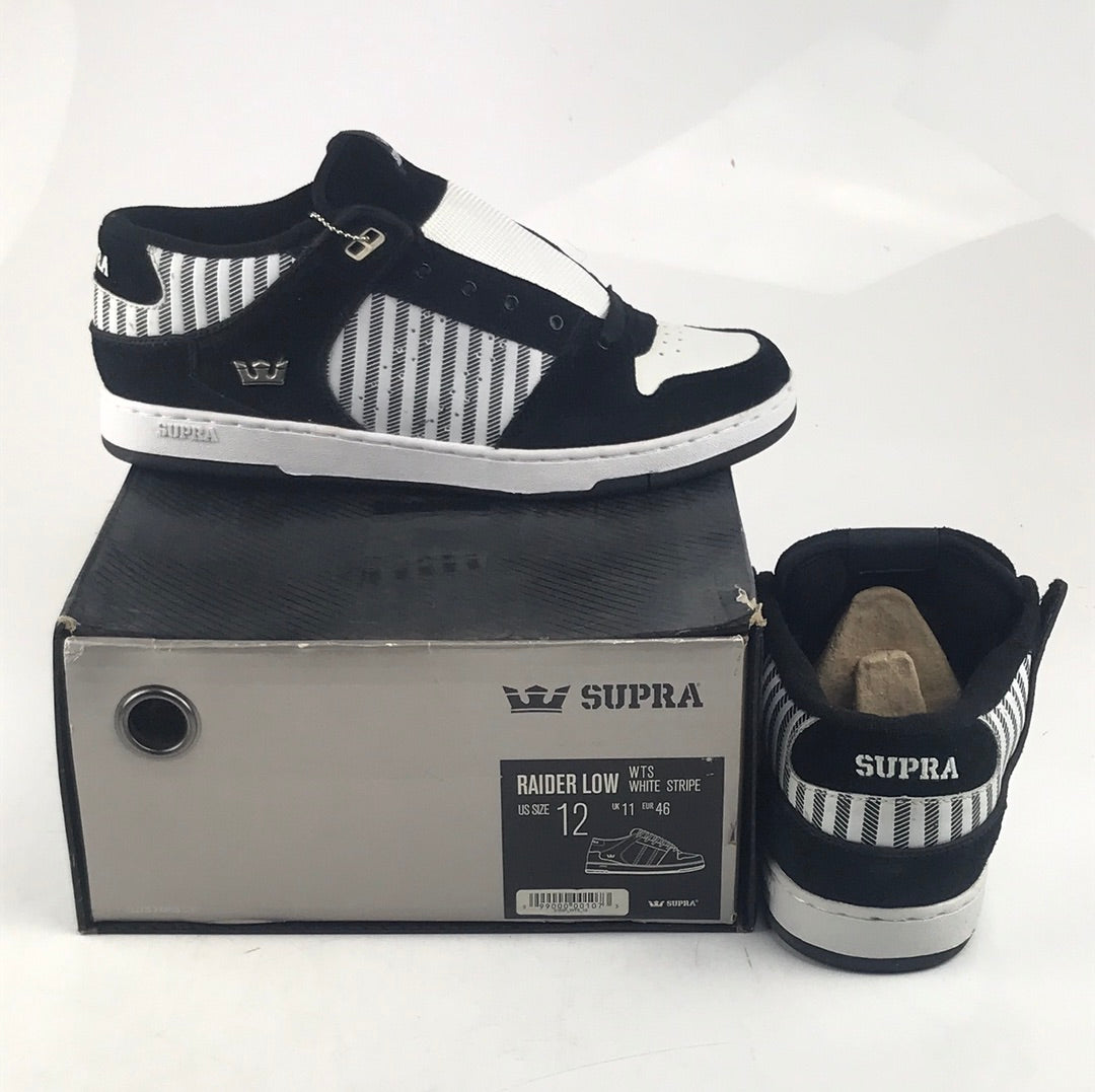 Supra Raider Low White Stripe US Mens Size 12