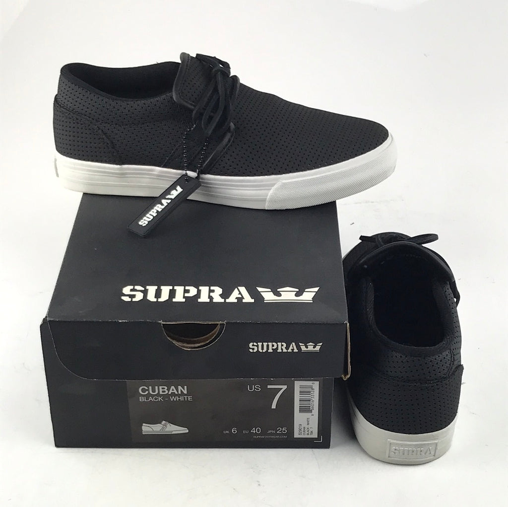Supra Cuban Black-White US Mens Size 7 – western-skate-co