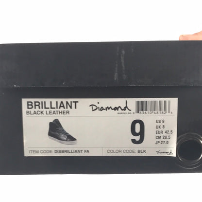 Diamond Brilliant Black/Leather U.S. Mens Size 9 DISBRILLIANT FA