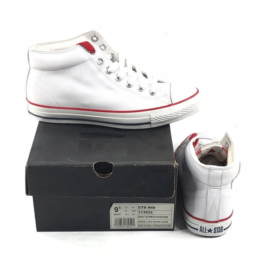 Converse CTS Mid White/Red/Denim 113622 U.S. Mens Size 9.5