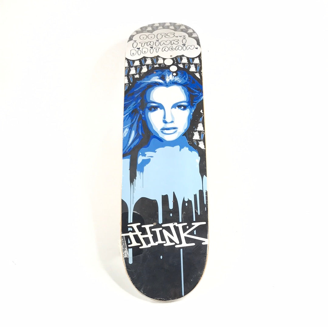 Think Britney Blue/White/Black 7.6” Skateboard Deck