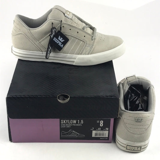 Supra Chad Muska Skylow 1.5 Light Grey US Mens Size 8