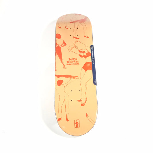 Girl Sean Malto Lets Party Tan/Orange 8.25'' Skateboard Deck