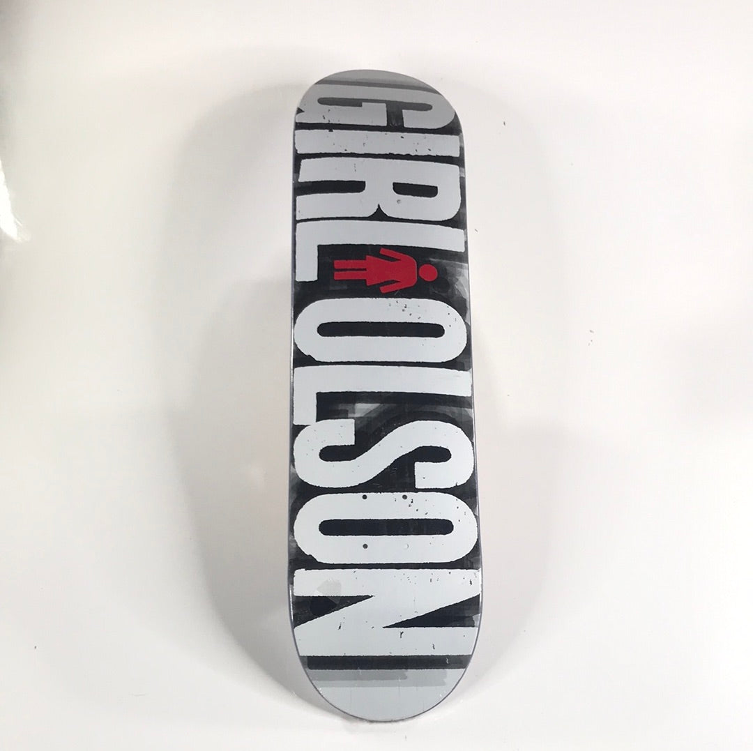 Girl Alex Olson Logo Black 7 3/4 Skateboard Deck