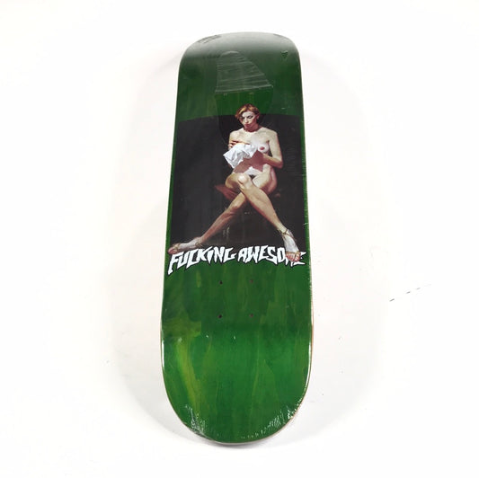 Fucking Awesome Knitting Naked Girl Sewing Green 8.0'' Skateboard Deck 2014