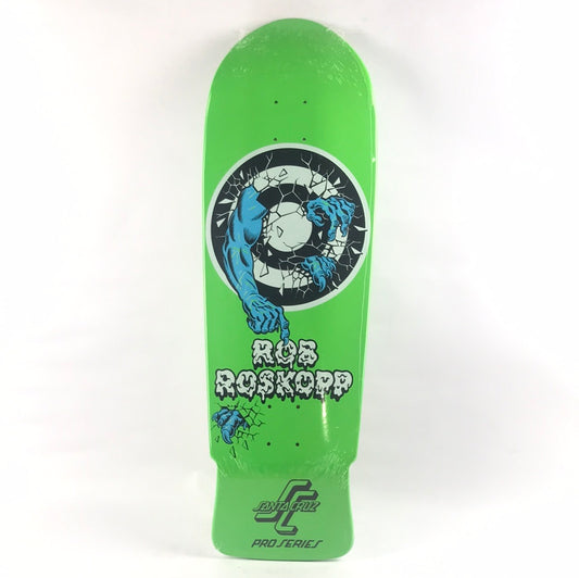 Santa Cruz Rob Roskopp Target 2 Green Fluorescent 10.0 Skateboard Deck 2016 Reissue