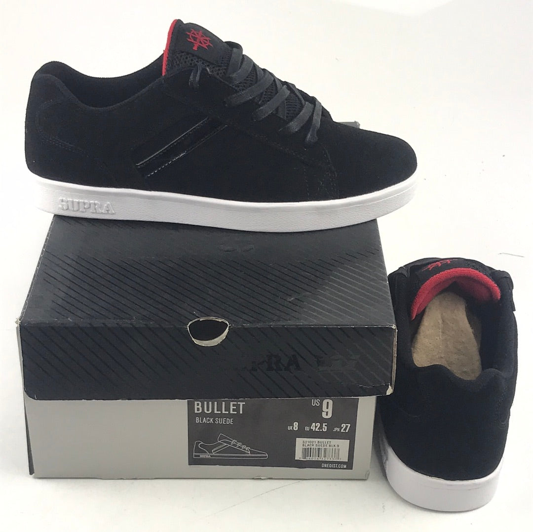 Supra Bullet Black Suede US Mens Size 9