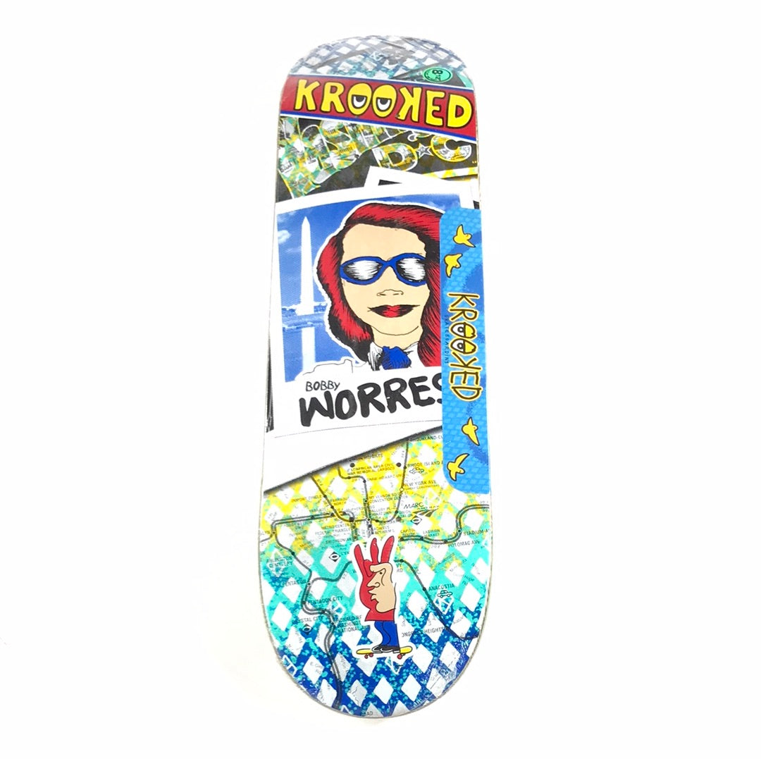 Krooked Bobby Worrest Girl Collage Multi 8.12” Skateboard Deck