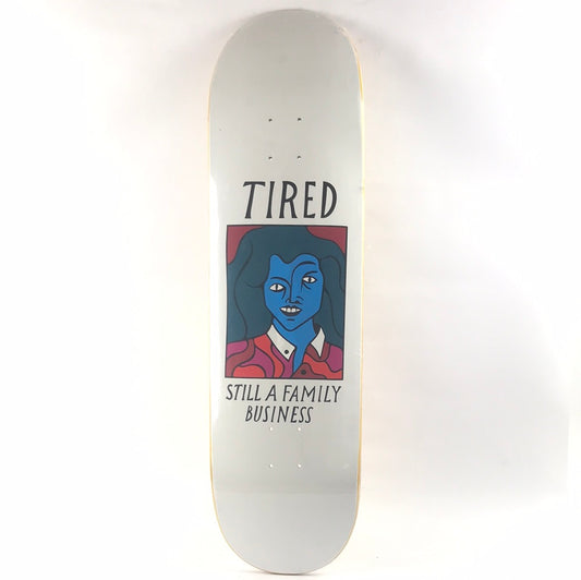 Tired Family Business White 8.75'' Skateboard Deck