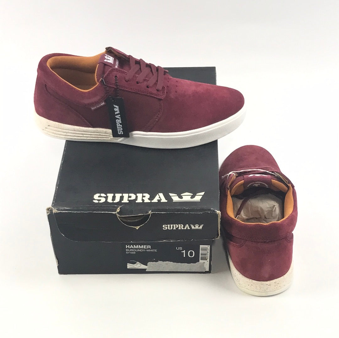 Supra Hammer Burgundy-White US Mens Size 10