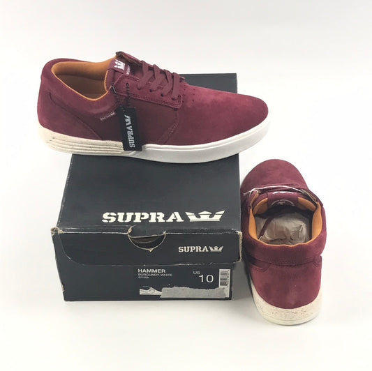 Supra Hammer Burgundy-White US Mens Size 10