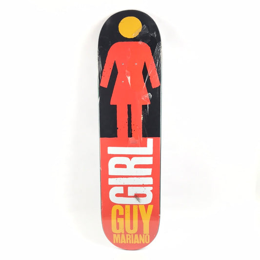Girl Guy Mariano Block Letters Orange/Black 8.125" Skateboard Deck