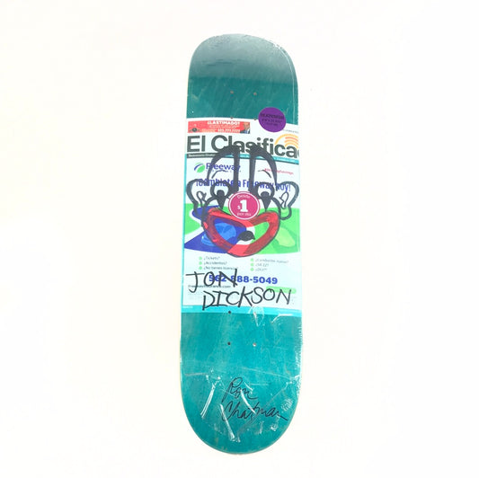 Deathwish John Dickson News Blue 8.0  Ron Chatman Signed Skateboard Deck