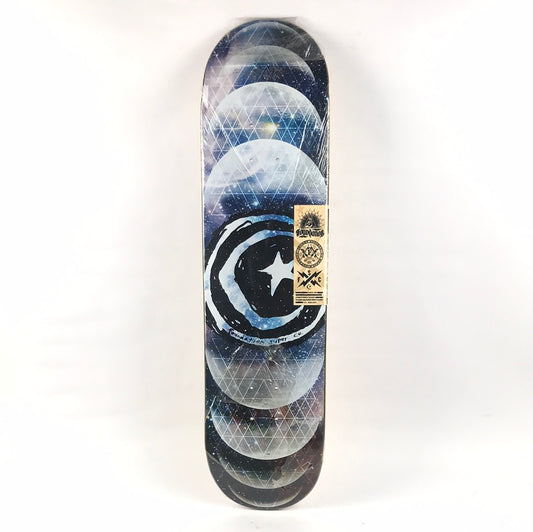 Foundation Moon Geometry Blue/Black 8.25" Skateboard Deck