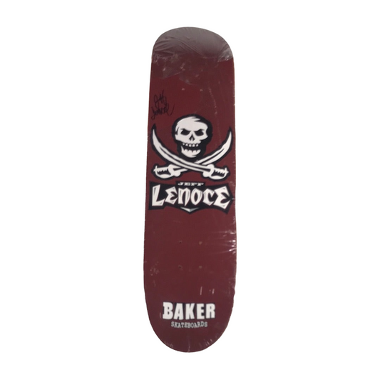 Baker Skateboard Deck - Pirate Brown - Jeff Lenoce Signed 7.9