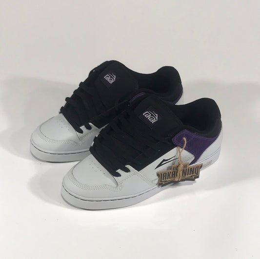 Lakai Commerce LK White/Purple Suede Shoes Size 9.5