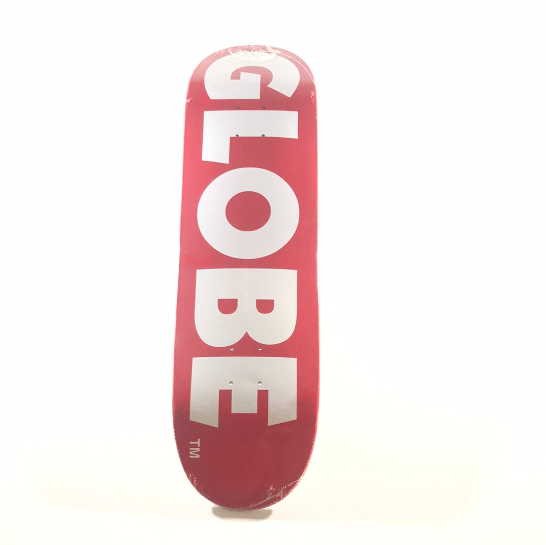 Globe Horizontal Bold Logo Red/White 8.4 Skateboard Deck