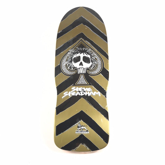 Steadham Skate Ind. Steve Steadham Spade Skull Gold/Black 10” Skateboard Deck