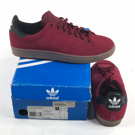 Adidas Skate Stan Smith Vulc CBURGU/CBLACK/GUM5 C75190 U.S. Mens Size 9.5