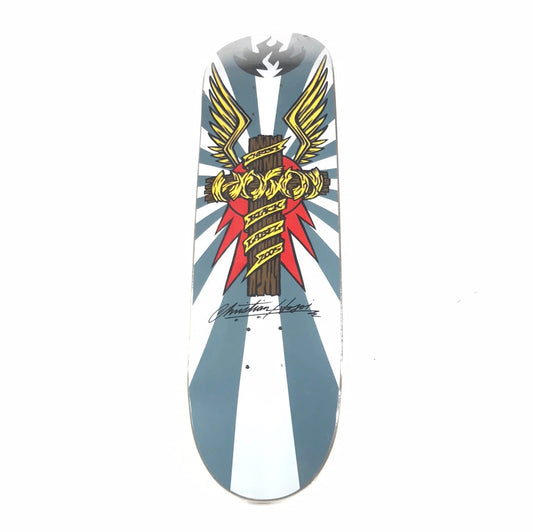Black Label Christian Hasoi Cross Grey/White 8" Skateboard Deck