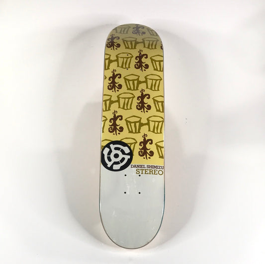 Stereo Daniel Shimizu Drums Yellow 7.5 Skateboard Deck