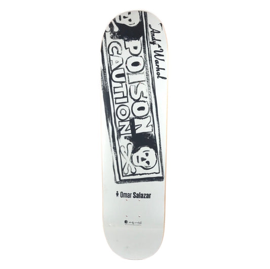 Alien Workshop Omar Salazar x Andy Warhol Poison 2010 White/Black 8.125" Skateboard Deck