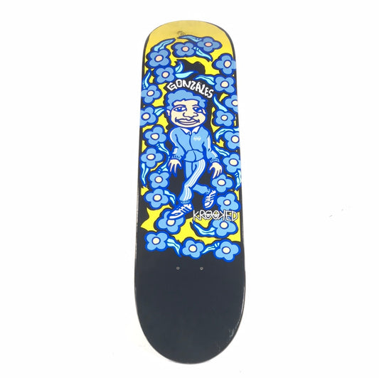 Real x Krooked Mark Gonzales Cartoon Black/Yellow 7.75" Skateboard Deck