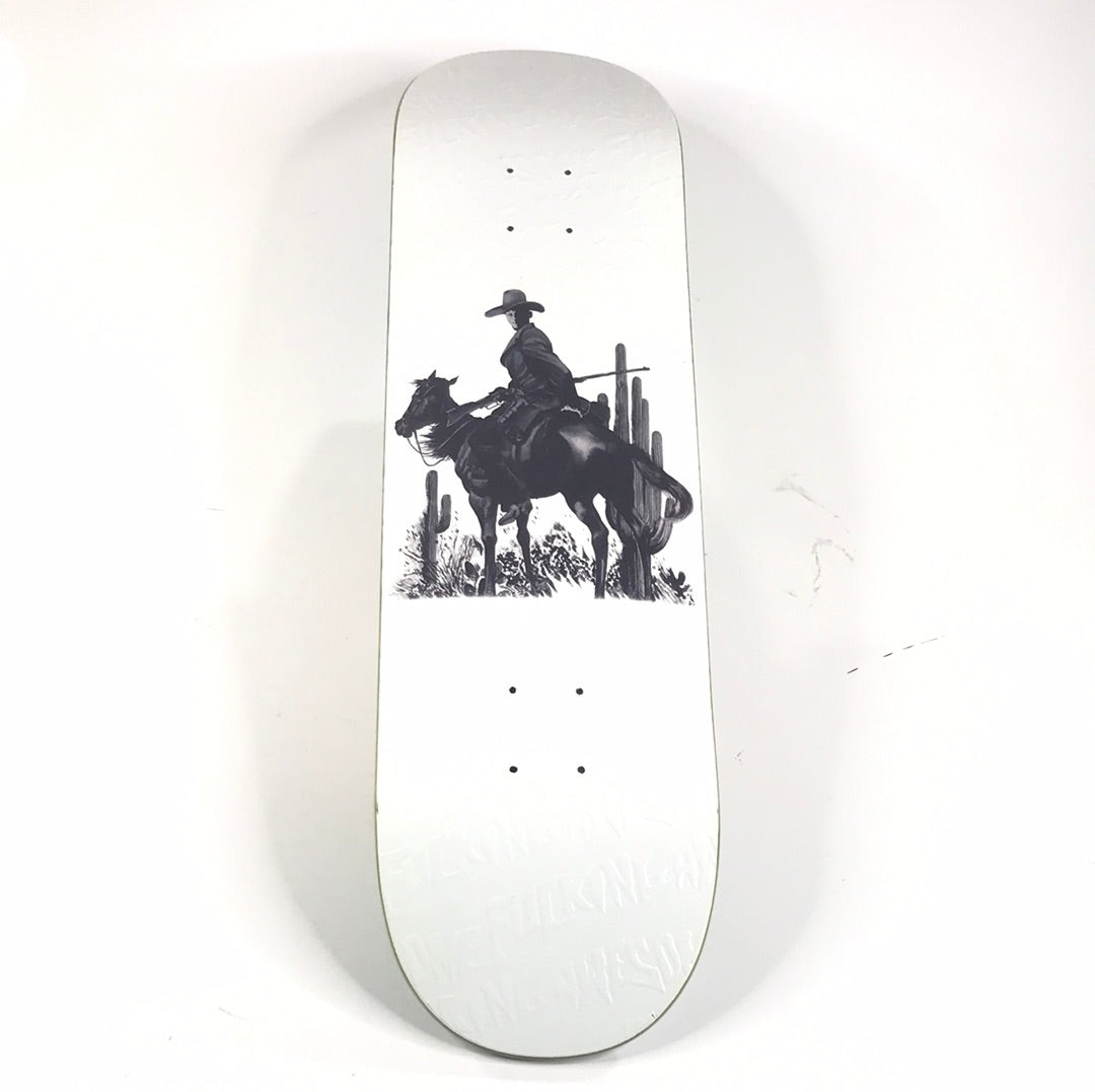 Fucking Awesome Nakel Smith Ebossed Cowboy White 8.25‚Äù Skateboard