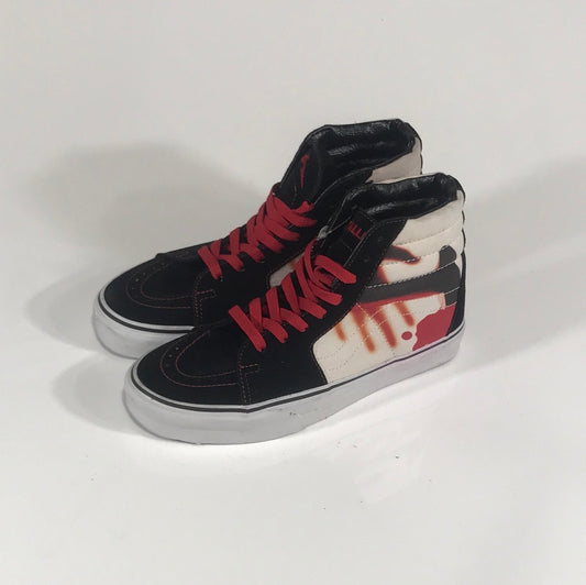 Vans Sk8 Hi Metallica Kill ‚ÄòEm All Black Shoes Size 7.5